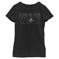 thumbnail image 1 of Girl's Star Wars: The Mandalorian This Is the Way Skull  Graphic Tee Black Small, 1 of 4