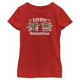 thumbnail image 1 of Girl's Star Wars: The Mandalorian Valentine's Day The Child Little Valentine Panels Graphic Tee Red X Small, 1 of 5