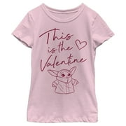Girl's Star Wars: The Mandalorian Valentine's Day The Child Valentine Way  Graphic Tee