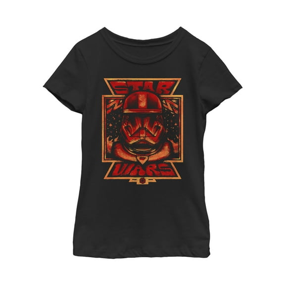 Girl's Star Wars: The Rise of Skywalker Artistic Sith Trooper Graphic Tee Black Medium