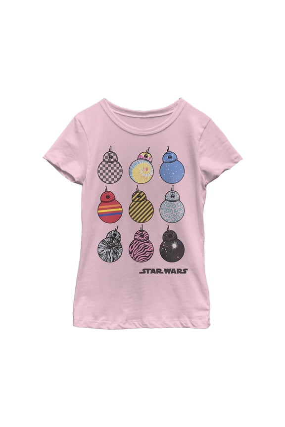 Girl's Star Wars: The Rise of Skywalker BB-8 Fashion Graphic Tee Light Pink Large