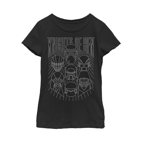 Girl's Star Wars: The Rise of Skywalker Knights of Ren Streak  Graphic Tee Black Large