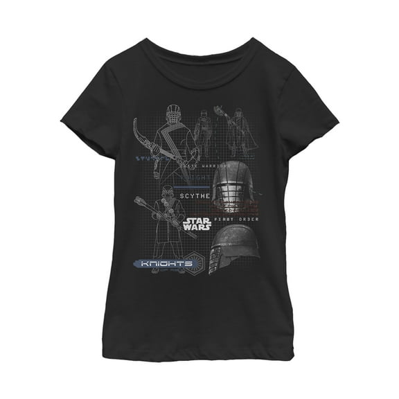 Girl's Star Wars: The Rise of Skywalker Knights of Ren Warrior  Graphic Tee Black X Small