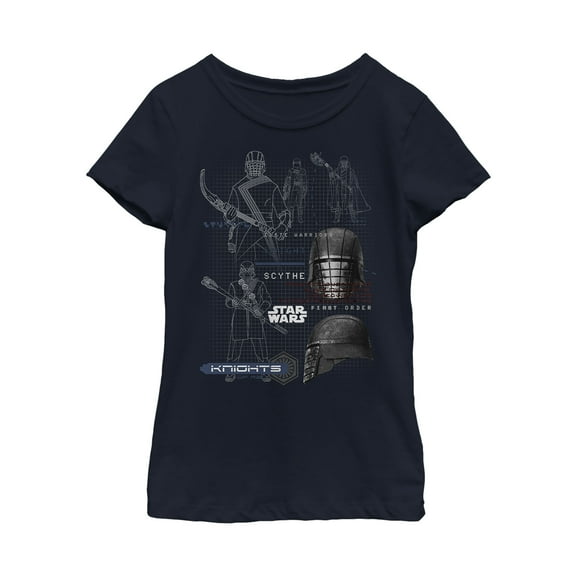 Girl's Star Wars: The Rise of Skywalker Knights of Ren Warrior Graphic Tee Navy Blue X Small