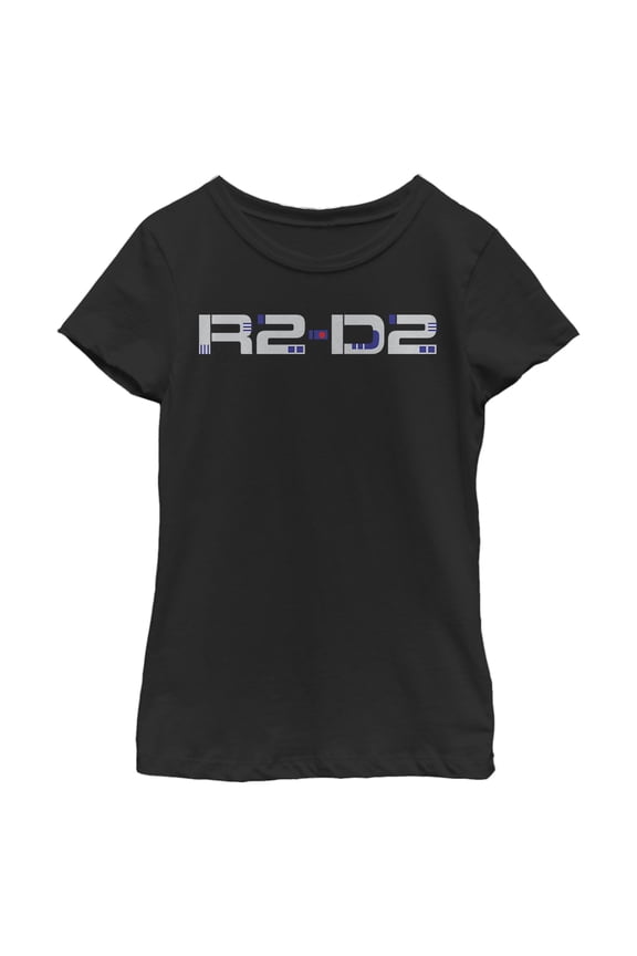 Girl's Star Wars: The Rise of Skywalker R2-D2 Text Graphic Tee Black Large