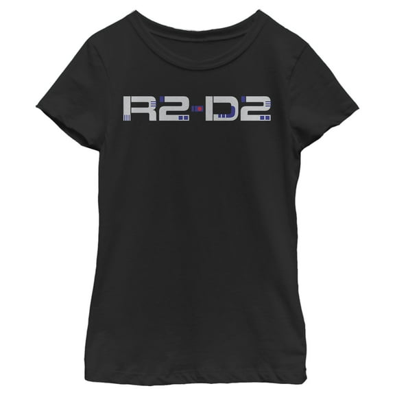 Girl's Star Wars: The Rise of Skywalker R2-D2 Text  Graphic Tee Black X Small