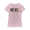 thumbnail image 1 of Girl's Star Wars: The Rise of Skywalker Rebel Text  Graphic Tee Light Pink Large, 1 of 3