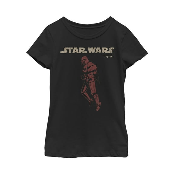 Girl's Star Wars: The Rise of Skywalker Retro Sith Trooper Flight  Graphic Tee Black X Small