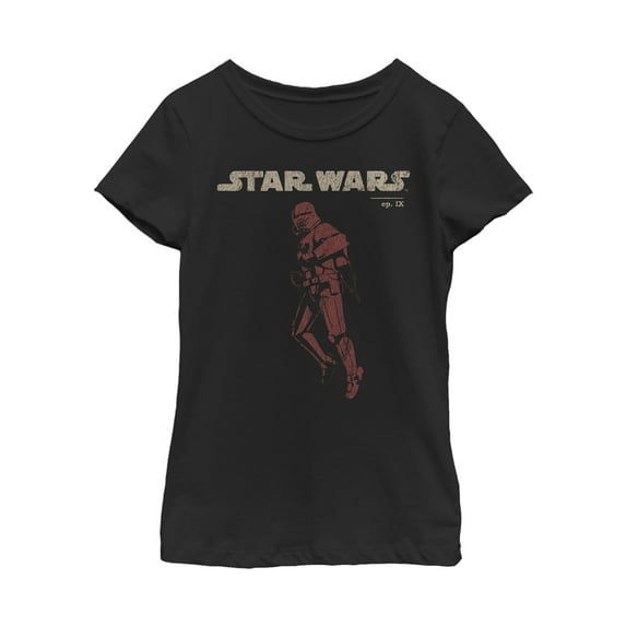 Girl's Star Wars: The Rise of Skywalker Retro Sith Trooper Flight Graphic Tee Black X Small