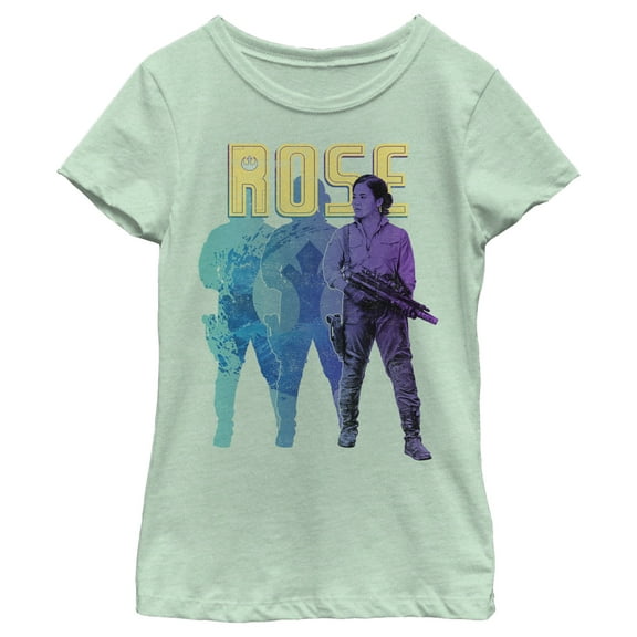 Girl's Star Wars: The Rise of Skywalker Rose Silhouette  Graphic Tee Mint Large