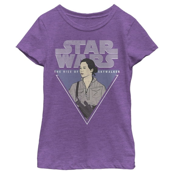 Girl's Star Wars: The Rise of Skywalker Rose Triangle Graphic Tee Purple Berry X Large