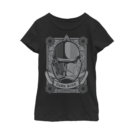Girl's Star Wars: The Rise of Skywalker Sith Trooper Playing Card Graphic Tee Black Large