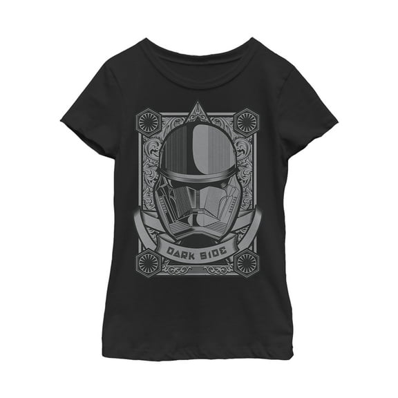 Girl's Star Wars: The Rise of Skywalker Sith Trooper Playing Card Graphic Tee Black Small
