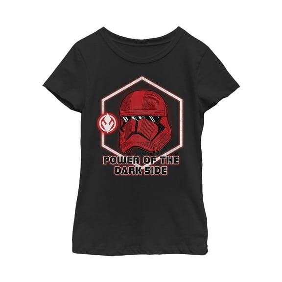 Girl's Star Wars: The Rise of Skywalker Sith Trooper Power Graphic Tee Black Medium