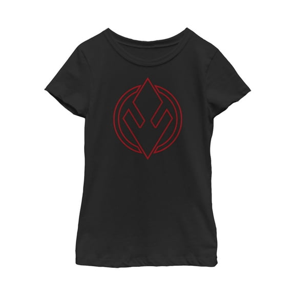 Girl's Star Wars: The Rise of Skywalker Sith Trooper Symbol  Graphic Tee Black X Large