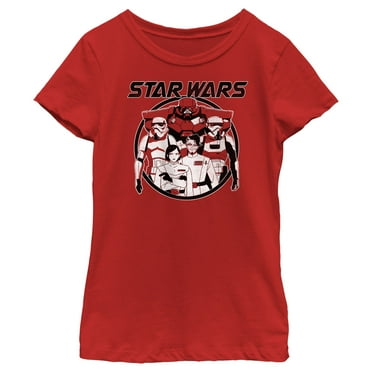 Girl's Star Wars: Visions Stormtroopers Anime  Graphic Tee Red Large