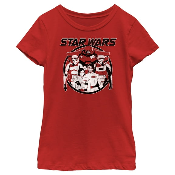 Girl's Star Wars: Visions Stormtroopers Anime  Graphic Tee Red Small