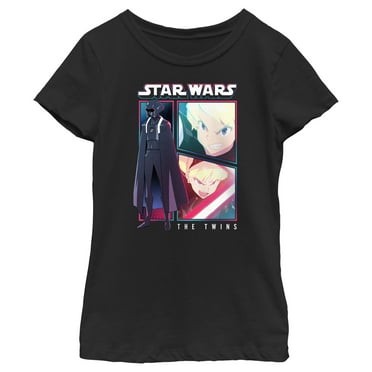 Girl's Star Wars: Visions The Twins Comic Panels  Graphic Tee Black X Small