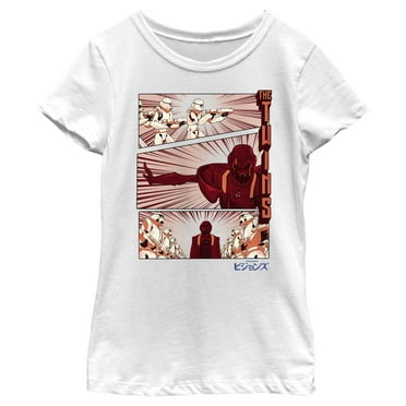 Girl's Star Wars: Visions The Twins Panels  Graphic Tee White Small
