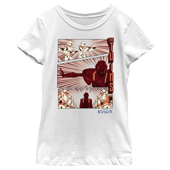 Girl's Star Wars: Visions The Twins Panels Graphic Tee White X Small
