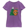 thumbnail image 1 of Girl's Star Wars Yuletide Yub Nub  Graphic Tee Purple Berry Medium, 1 of 4
