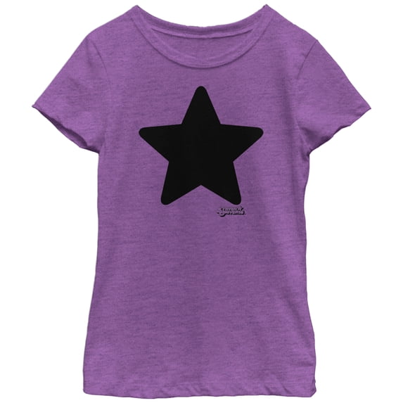 Girl's Steven Universe Amethyst Star Graphic Tee Purple Berry Large