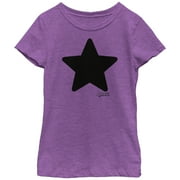 Girls Steven Universe Amethyst Star Graphic Tee Purple Berry Medium