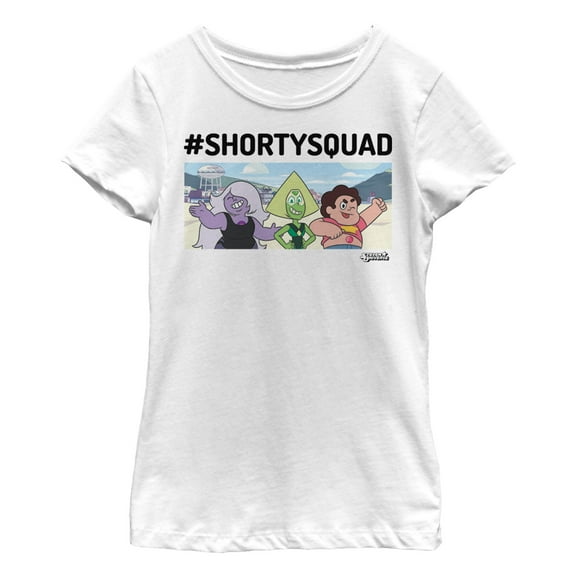 Girl's Steven Universe #ShortySquad  Graphic Tee White Large