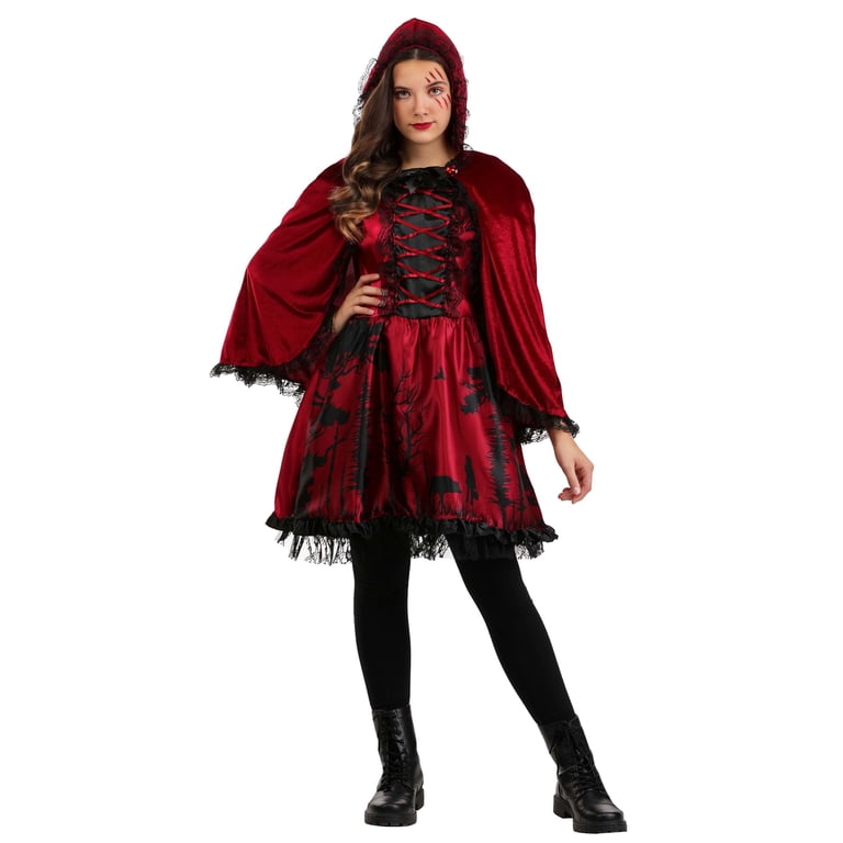 red riding hood black dress Easy Little Red Riding Hood Costume with A Black Dress