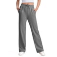 thumbnail image 1 of Girl's Straight Leg Sweatpants Causal Loose Drawstring Elastic Waist Athletic Sweatpant Comfy Lightweight Open Bottom with Pockets, 1 of 5