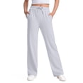 thumbnail image 1 of Girl's Straight Leg Sweatpants Causal Loose Drawstring Elastic Waist Athletic Sweatpant Comfy Lightweight Open Bottom with Pockets, 1 of 5
