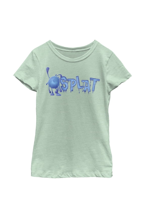 Girl's Strange World Splat Drip Logo Graphic Tee Mint X Small