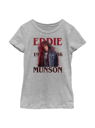 Stranger Things 4 Eddie Munson Hellfire Club Guitar Power T-Shirt -  Personalized Gifts: Family, Sports, Occasions, Trending