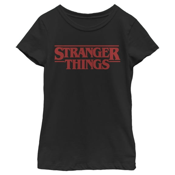 Netflix Girl's Stranger Things Bold Logo Graphic T-Shirt