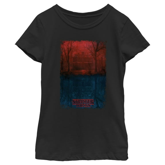 Netflix Girl's Stranger Things Creel Household in The Upside Down Graphic T-Shirt