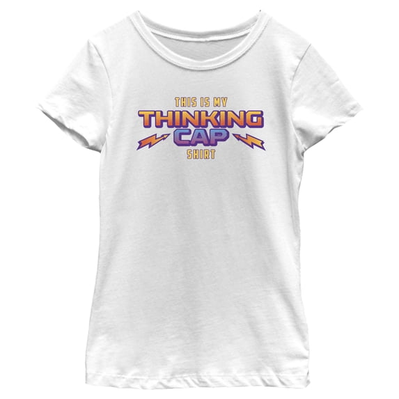 Netflix Girl's Stranger Things Dustin's Thinking Cap Costume Graphic T-Shirt