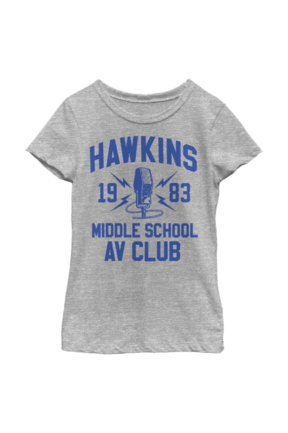 Netflix Girl's Stranger Things Hawkins AV Club 1983 Graphic T-Shirt