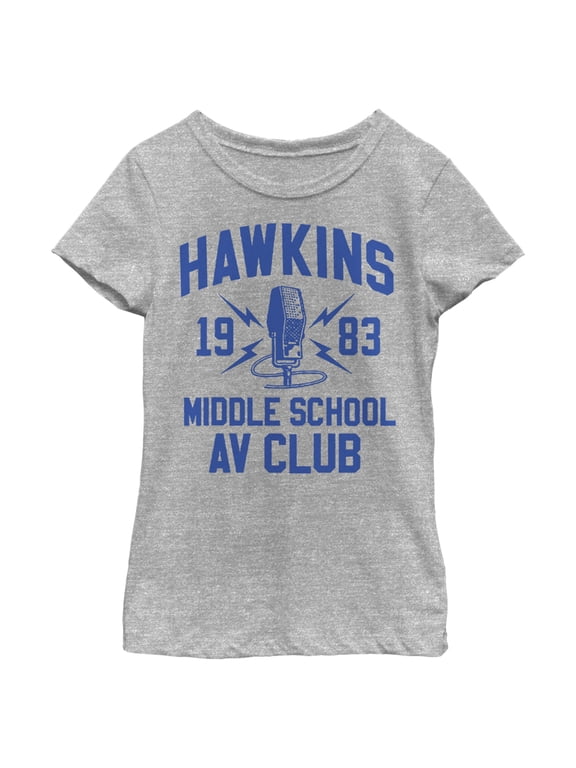 Netflix Girl's Stranger Things Hawkins AV Club 1983 Graphic T-Shirt
