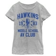 thumbnail image 1 of Girl's Stranger Things Hawkins AV Club 1983  Graphic T-Shirt, 1 of 5