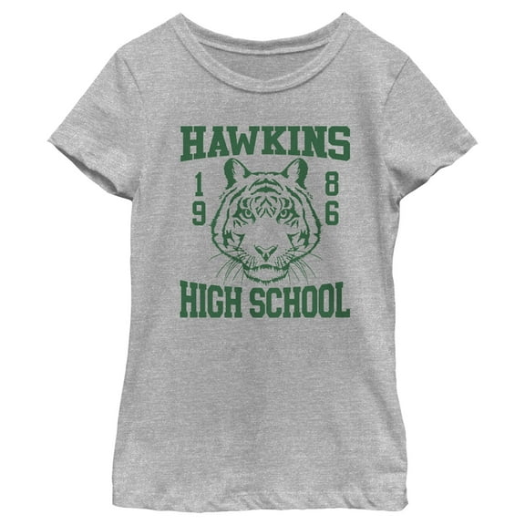 Netflix Girl's Stranger Things Hawkins High School Tigers 1986 Costume Graphic T-Shirt
