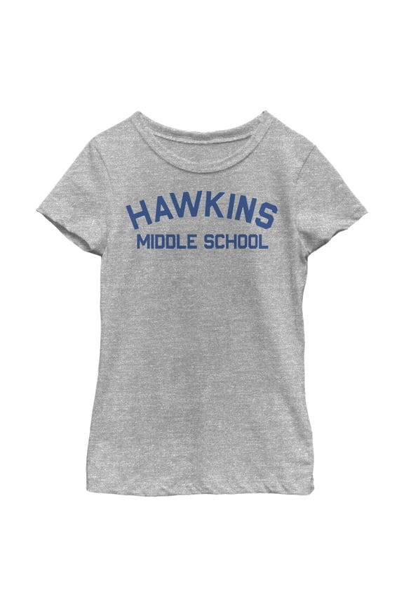 Netflix Girl's Stranger Things Hawkins Middle School Graphic T-Shirt
