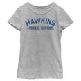 thumbnail image 1 of Netflix Girl's Stranger Things Hawkins Middle School Graphic T-Shirt, 1 of 4
