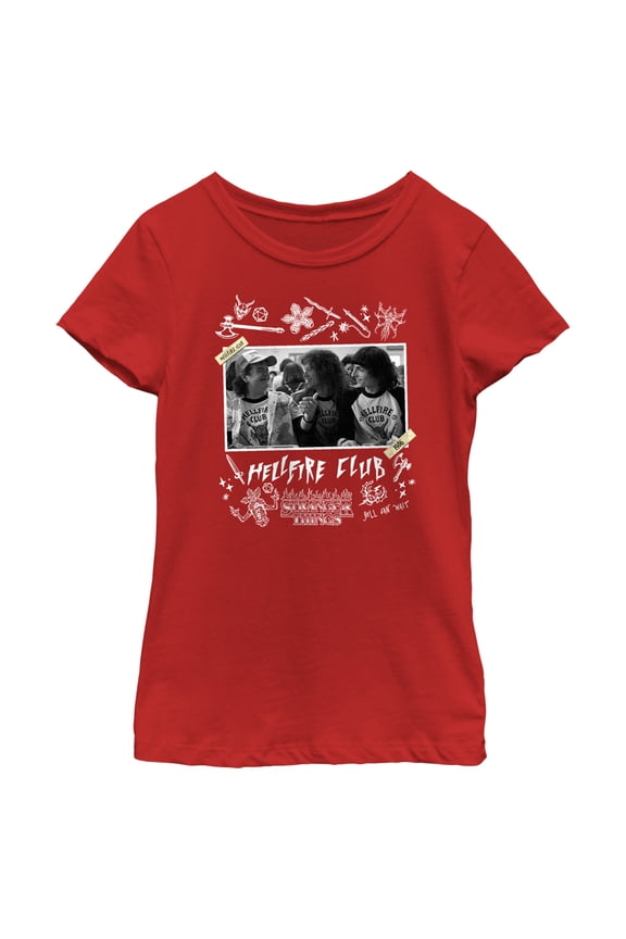 Netflix Girl's Stranger Things Hellfire Club Members Graphic T-Shirt