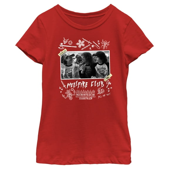 Netflix Girl's Stranger Things Hellfire Club Members Graphic T-Shirt