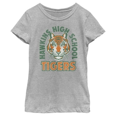 Girl's Stranger Things Retro Hawkins High School Tigers  Graphic T-Shirt