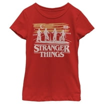 Netflix Girl's Stranger Things Starry Bike Ride Graphic T-Shirt