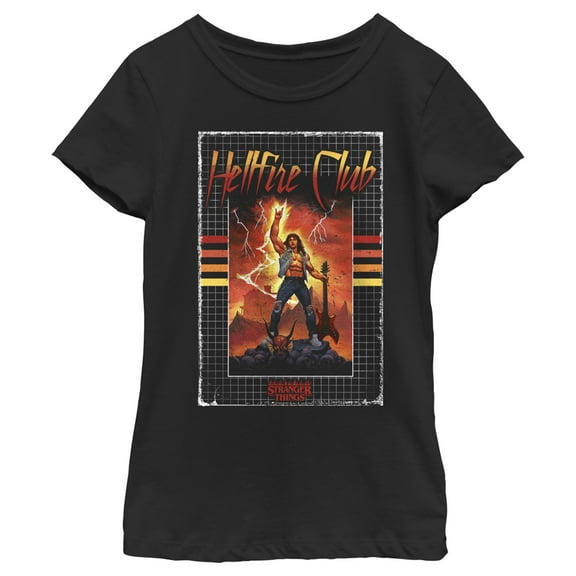 Netflix Girl's Stranger Things VHS Rockstar Eddie Munson Graphic T-Shirt