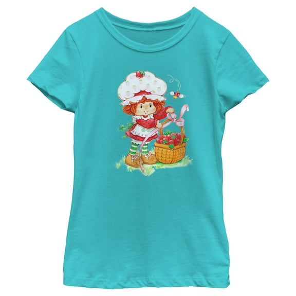 Girl's Strawberry Shortcake Berry Cute Basket  Graphic T-Shirt