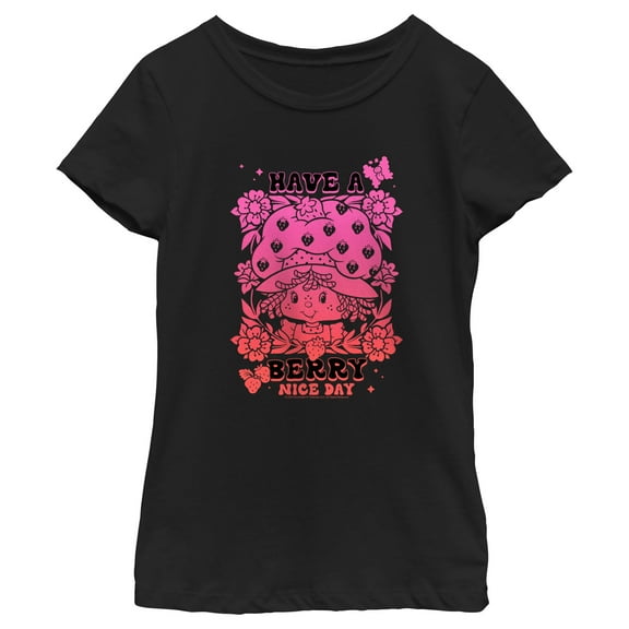 Girl's Strawberry Shortcake Berry Neon Day Graphic T-Shirt