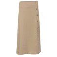 thumbnail image 1 of Girl's Stretch Cotton Knit Faux Button Front Ankle Length A-Line Skirt, 1 of 5